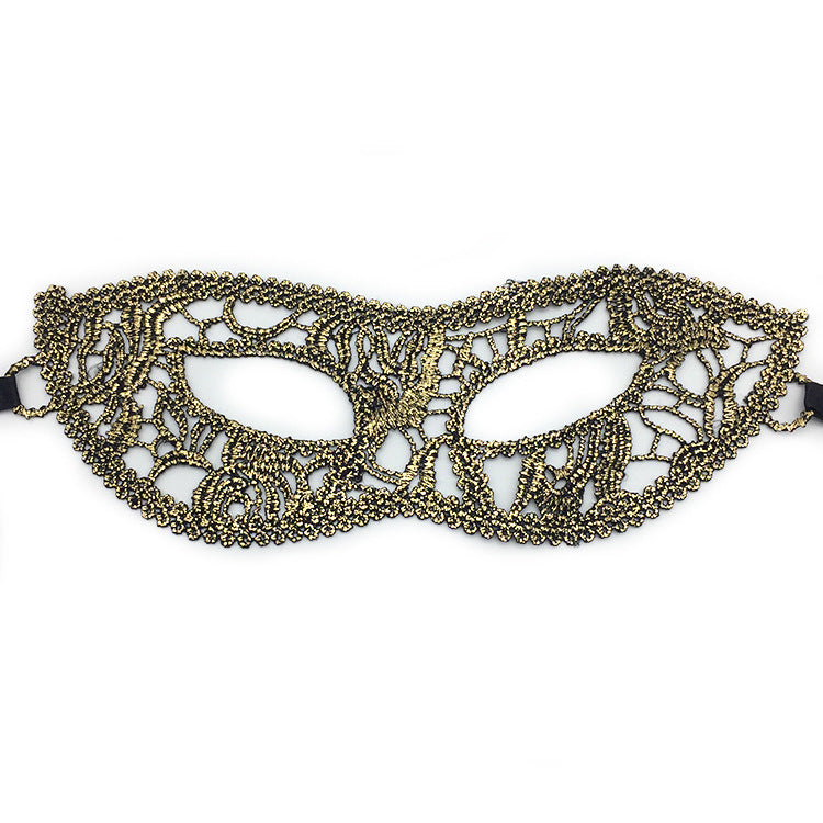 Women Simple Hollow Lace Half Face Mask for Halloween