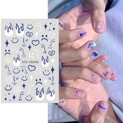 Halloween Skull Autumn Maple Leaf Pumpkin Ghost Nail Stickers