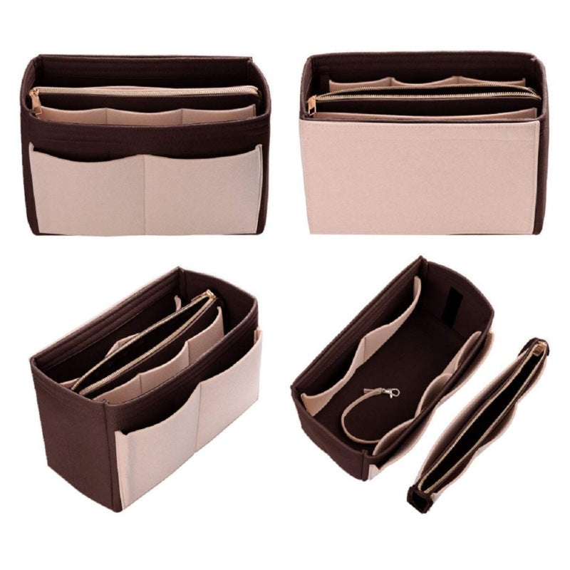 Bolsa de cosméticos interior de fieltro plegable de moda para mujer