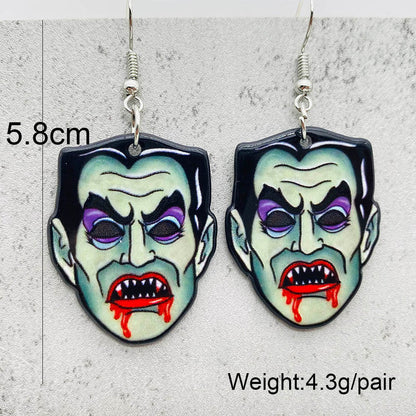 Halloween Women Fashion Scary Zombie Vampire Dangle Earrings