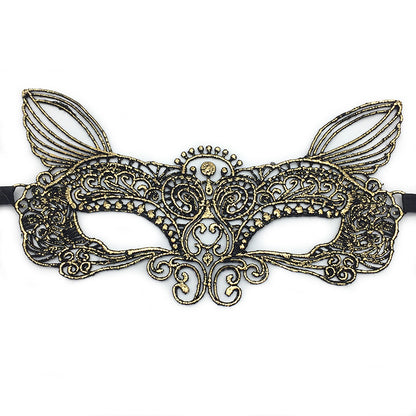 Women Simple Hollow Lace Half Face Mask for Halloween