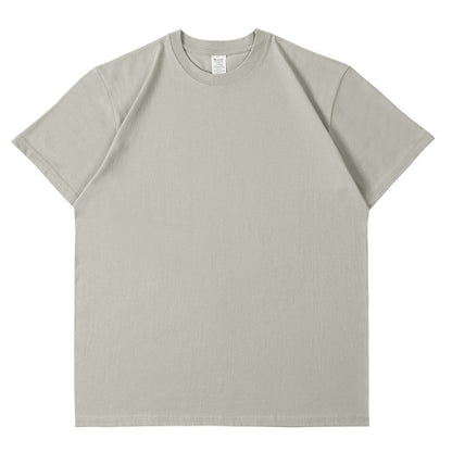 Camiseta informal de manga corta con cuello redondo y color liso para hombre y mujer