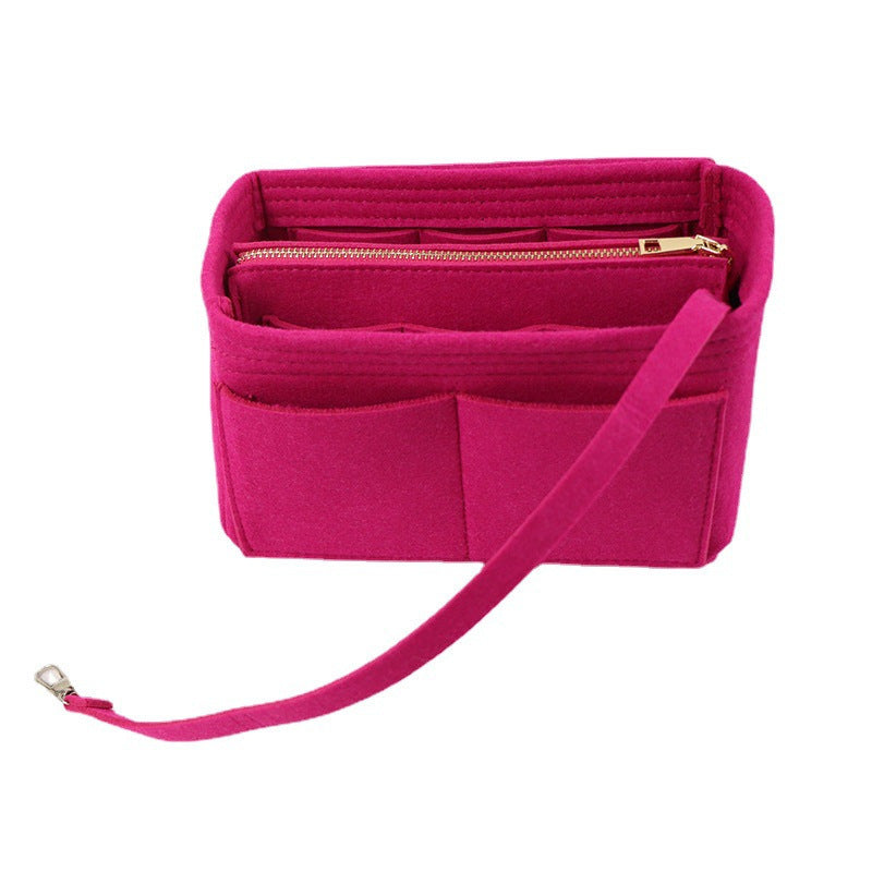 Bolsa de cosméticos interior de fieltro plegable de moda para mujer
