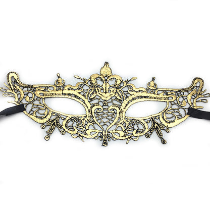 Women Simple Hollow Lace Half Face Mask for Halloween