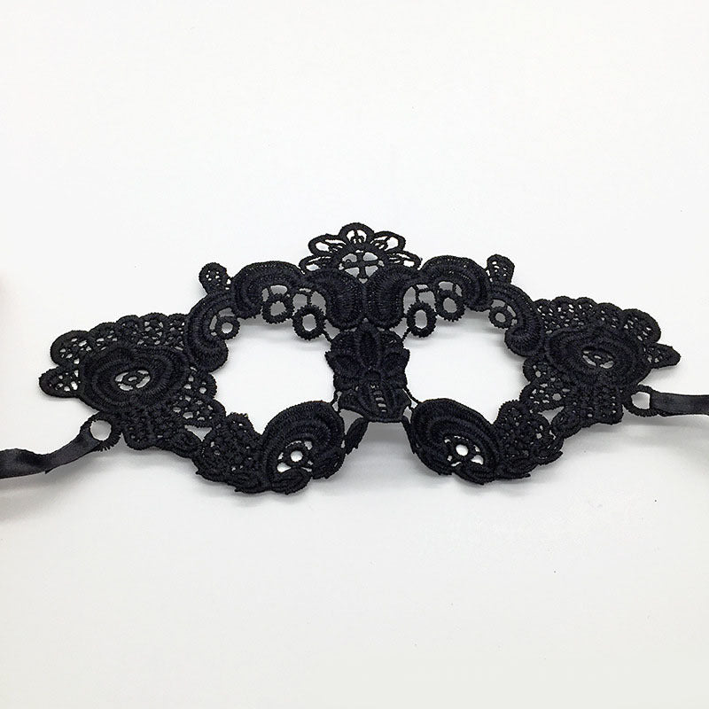 Masque de mascarade simple en dentelle noire pour femme, idéal pour une fête
