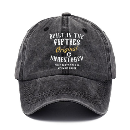 Men Women Fashion Casual Vintage Solid Color Letter Cap