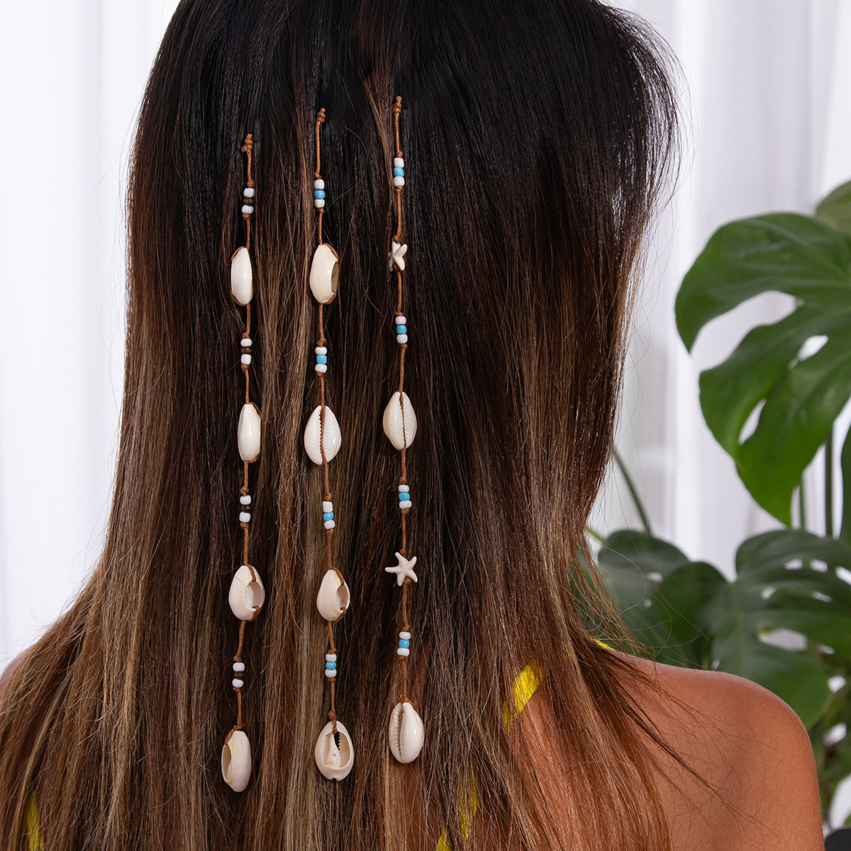 Holiday Style Starfish Shell Beaded Hair Accessories