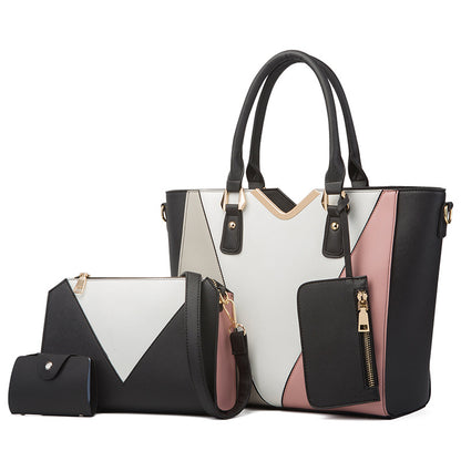 Ensemble de quatre sacs à main tendance en PU de grande capacité