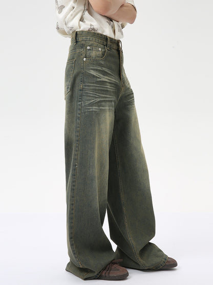 Jean rétro coupe droite et large pour homme