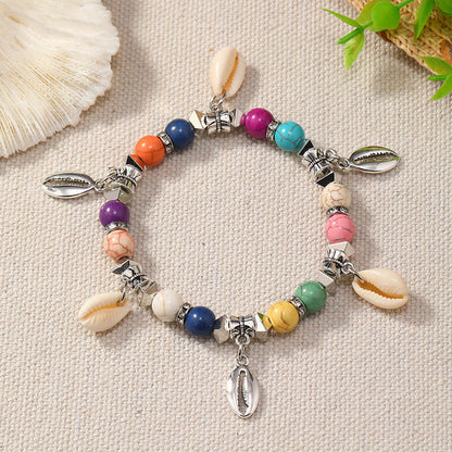 Women Trendy Bohemian Ocean Style Multicolor Shell Bracelet