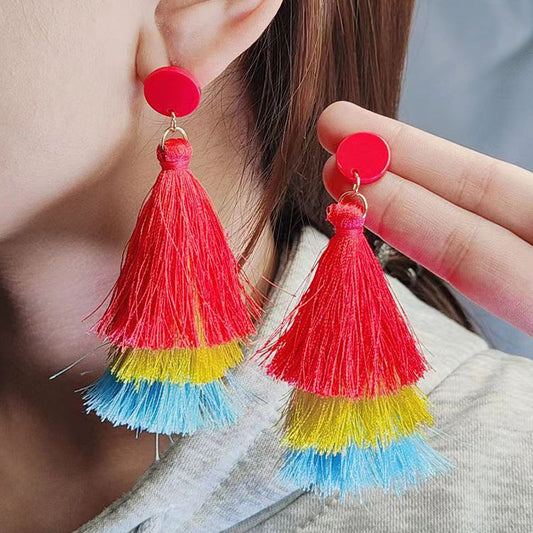 Bohemian Exaggerated Fringe Earrings