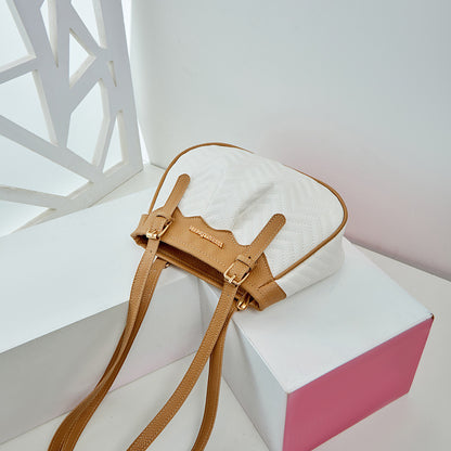 Women Casual Color Blocking Dumpling Bag