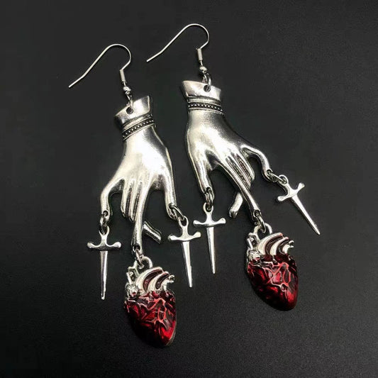 Dark Wind Funny Halloween Earrings Vintage Alloy Jewelry