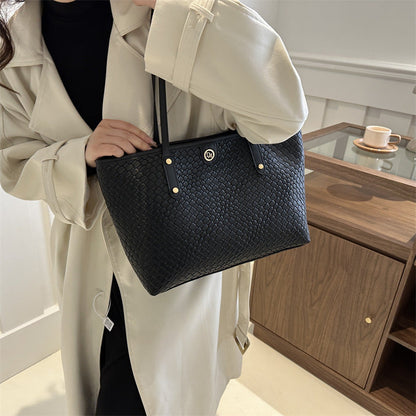 Bolso de mano informal de color liso para mujer