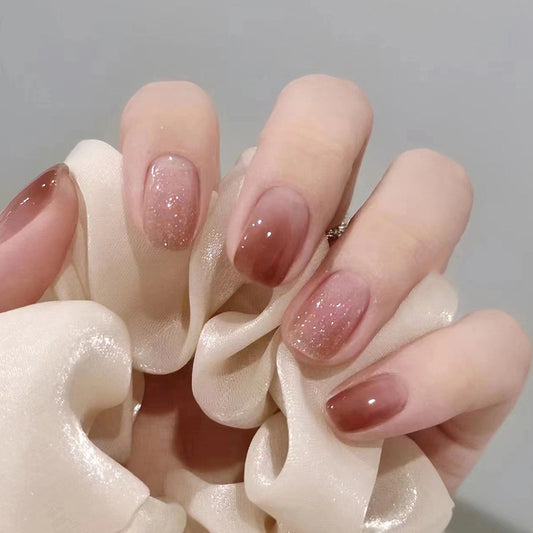 Ongles détachables à paillettes simples pour femmes