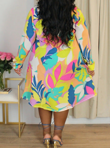 Robe ample à imprimé floral pour femme