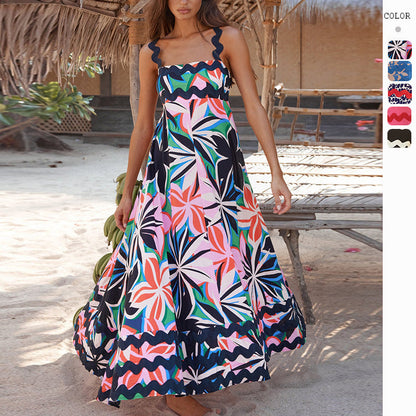 Vestido largo maxi informal de primavera y verano para mujer