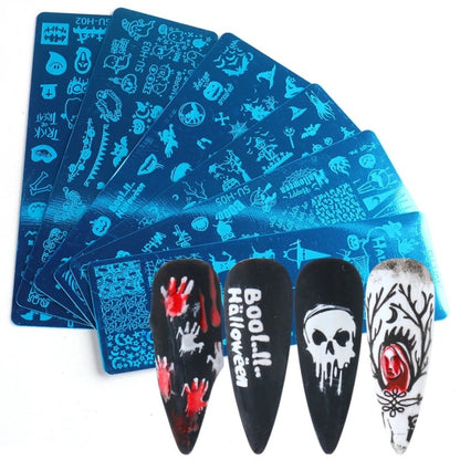 Halloween Series Pumpkin Skull Spider Web Nail Sticker