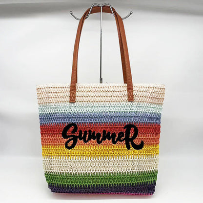 Bolso grande tejido informal bohemio