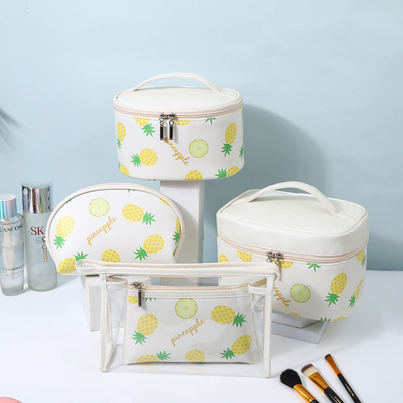 Bolsa de cosméticos fresca de verano de color amarillo limón