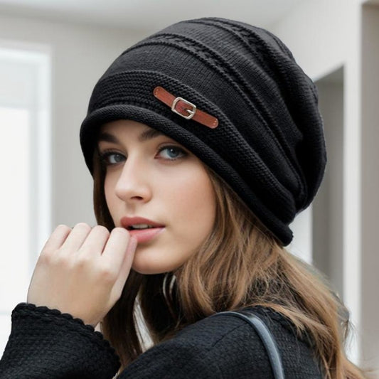 Women Fashion Casual Solid Color Knitted Hat