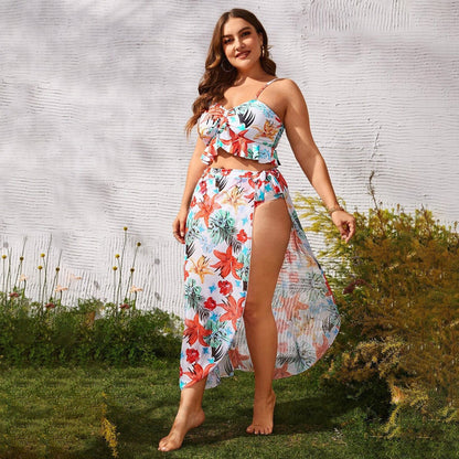 Maillot de bain sexy grande taille à imprimé floral pour femme
