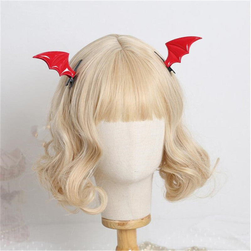 Bandeau décoratif pour femme avec oreilles de diable et ailes de chauve-souris pour Halloween