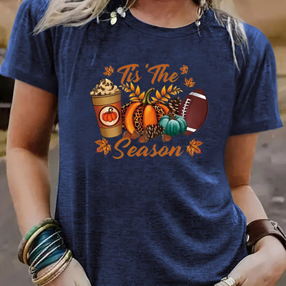 Camiseta de béisbol de calabaza de Halloween para mujer