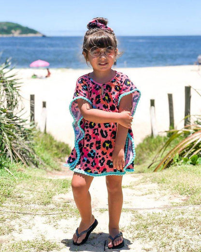 Blusa playera con borlas y pompones para niñas pequeñas