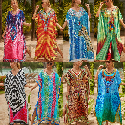 Traje de baño estampado gráfico para playa y vacaciones de verano para mujer