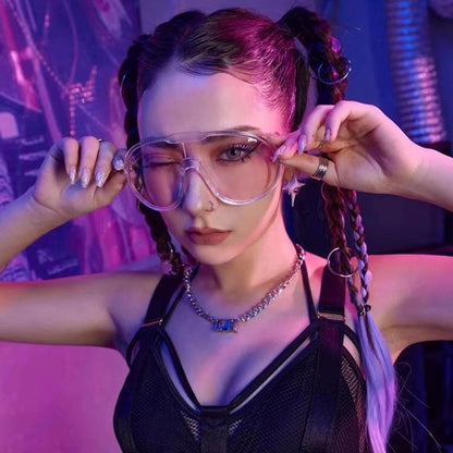 Gafas de sol personalizadas con montura grande exagerada de moda
