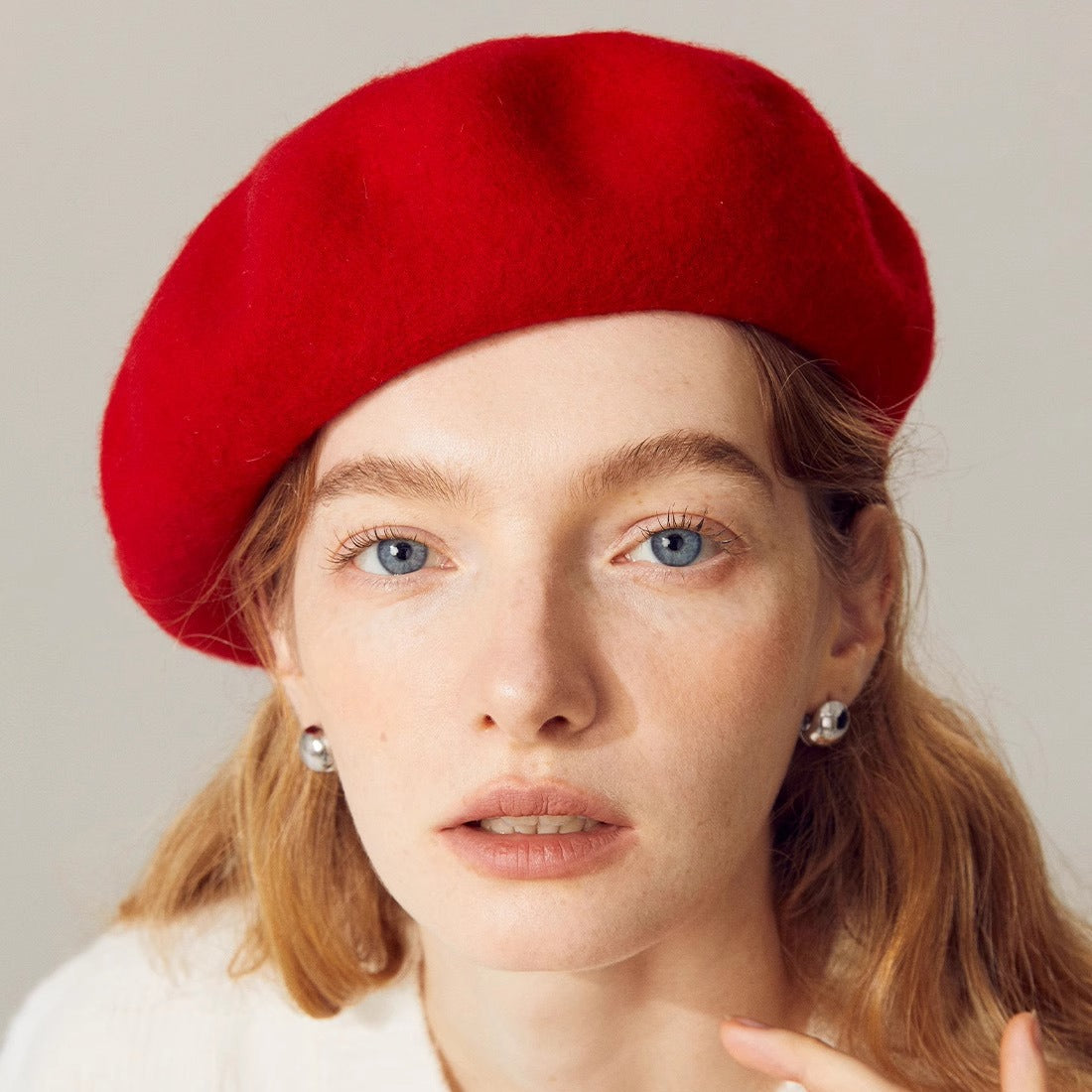 Women Fashion Elegant Solid Color Wool Beret Cap