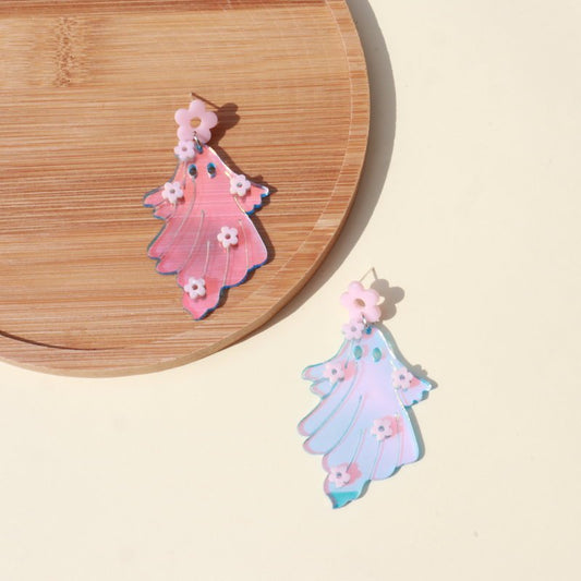 Halloween Women Fashion Creative Ghost Laser Earrings