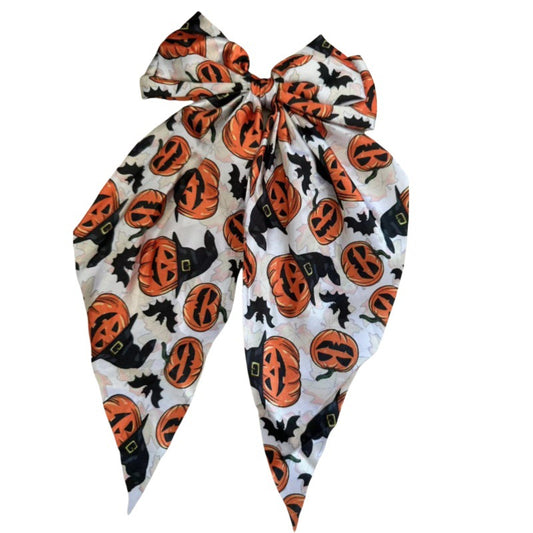 Women Fashion Halloween Skull Pumpkin Print Hair Ring