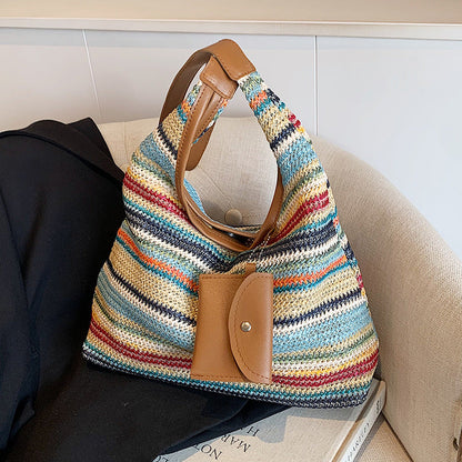 Bolso de mano informal de gran capacidad a la moda para mujer