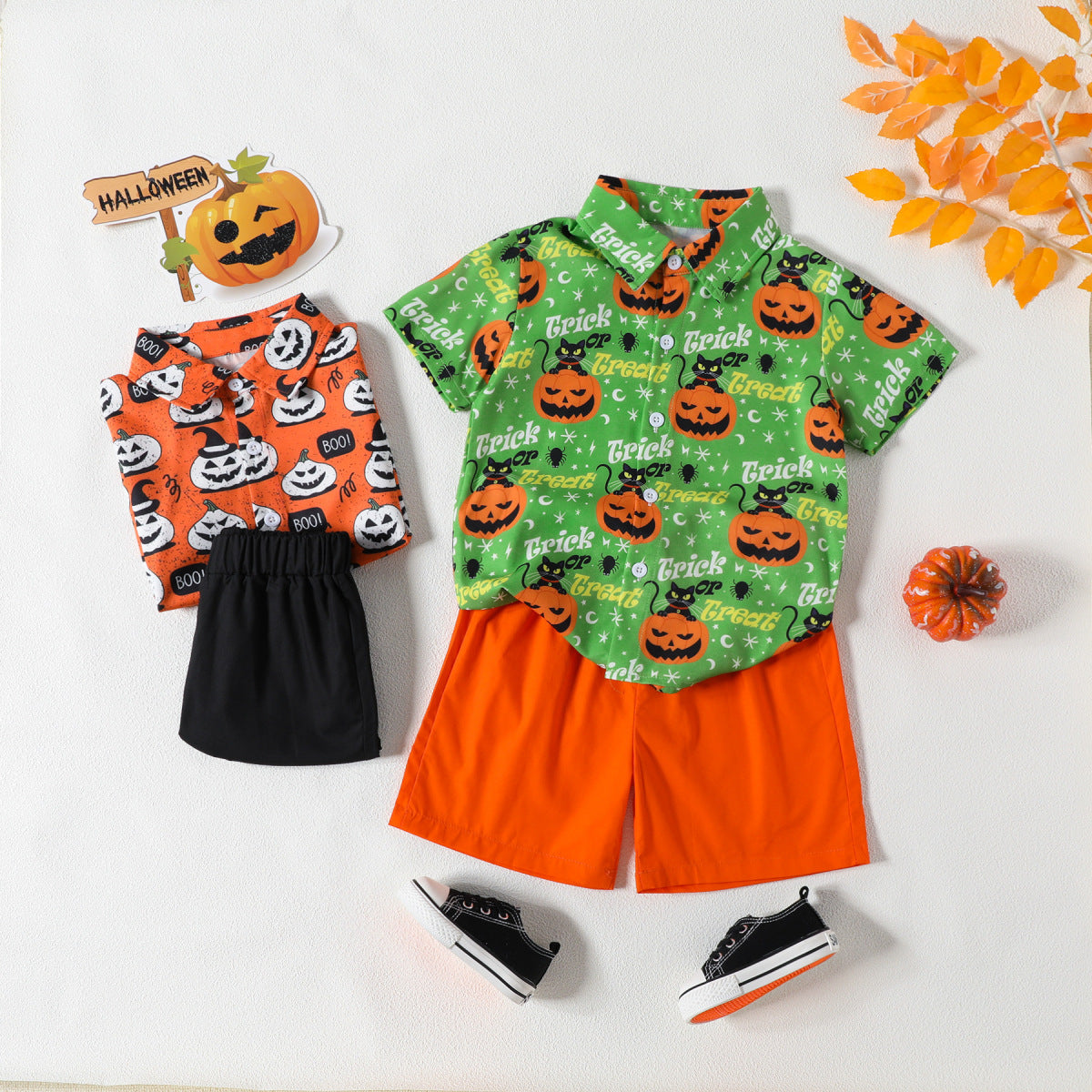 Conjunto de pantalones cortos casuales con estampado de dibujos animados para niños pequeños