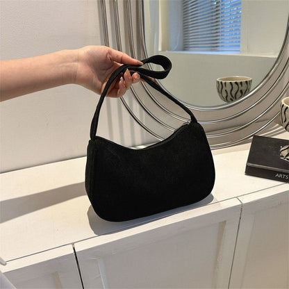 Solid Color Simple Fashion Underarm Bag