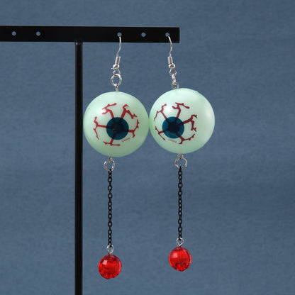 Halloween Women Fashion Exaggerated Resin Skeleton Earrings