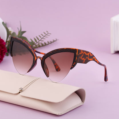 Gafas de sol de moda con protección UV para mujer con diseño de ojo de gato