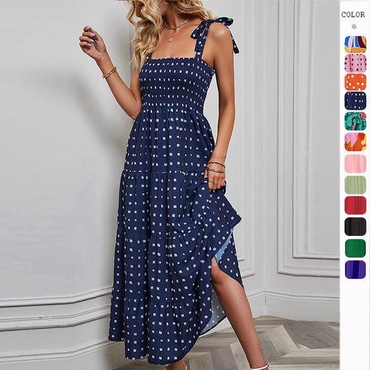 Vacation Women Casual Fashion Backless Maxi Dress