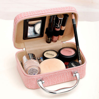 Hot Sale Women Zipper Design Crocodile Cosmetic Bag