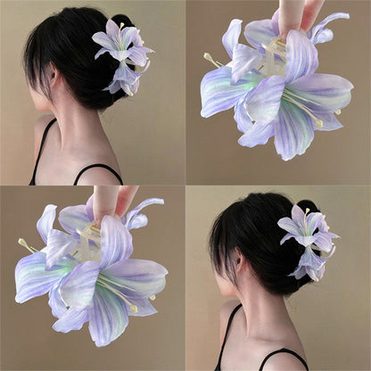 Épingle à cheveux pastorale pour femme Sweet Lily Grab Clip