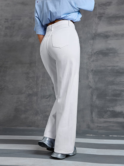 Women Casual Wide Leg High Waist Denim Pants
