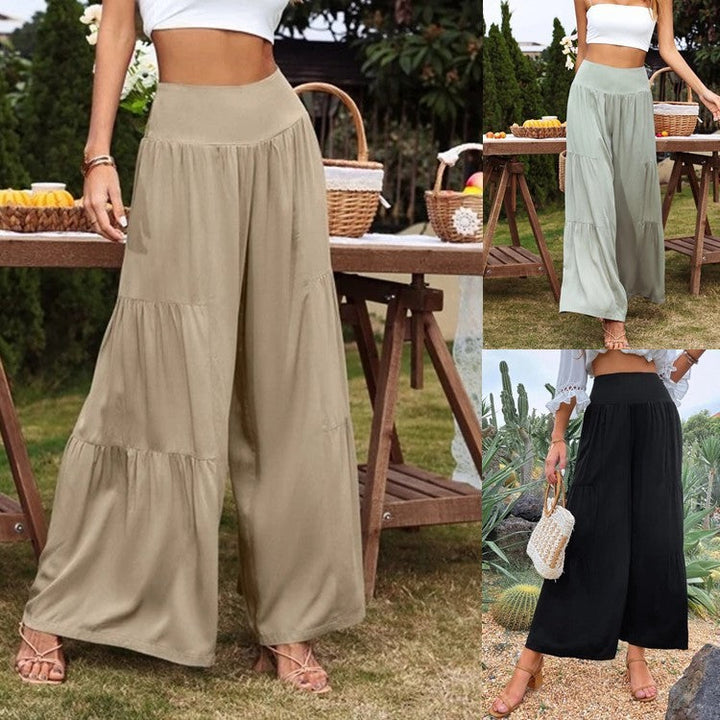 Pantalones de lino rojo