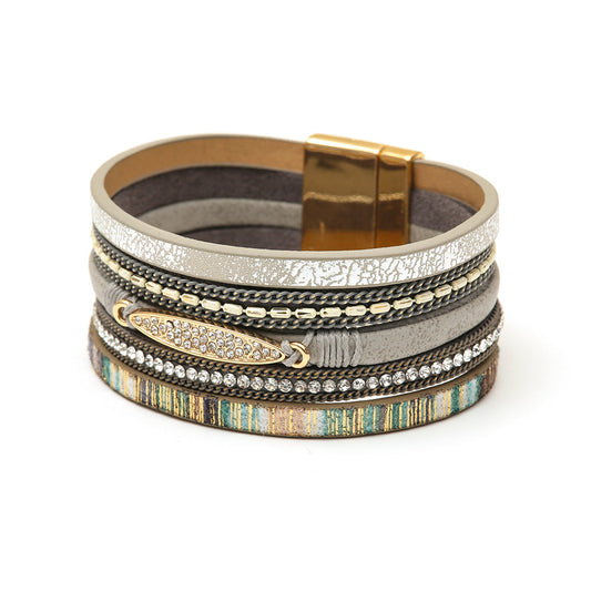 Bohemian Multilayer Leather Magnetic Bracelet