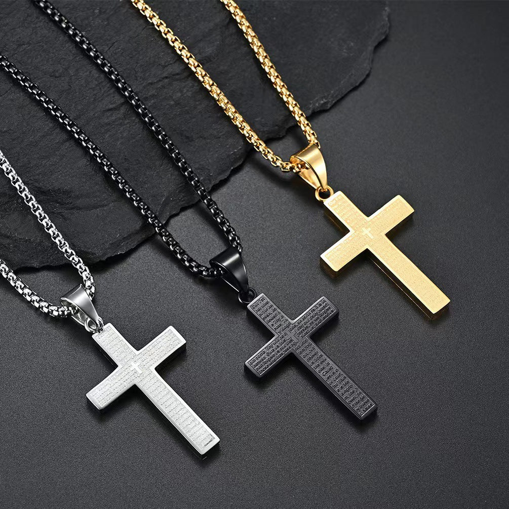 Men'S Fashion Stainless Steel Cross Necklace
