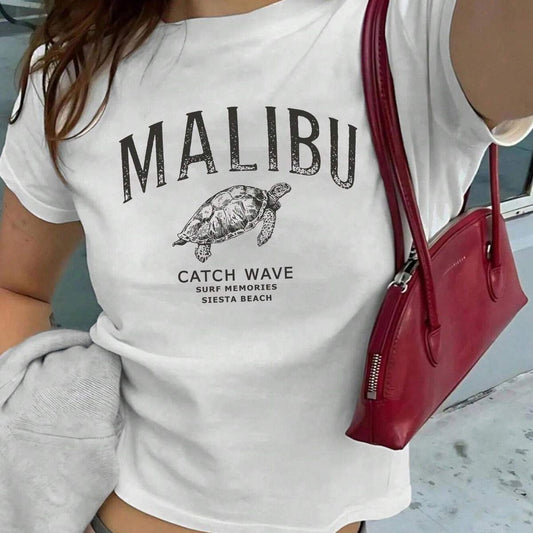 Women Fashion Casual Printed Short-Sleeve T-Shirt