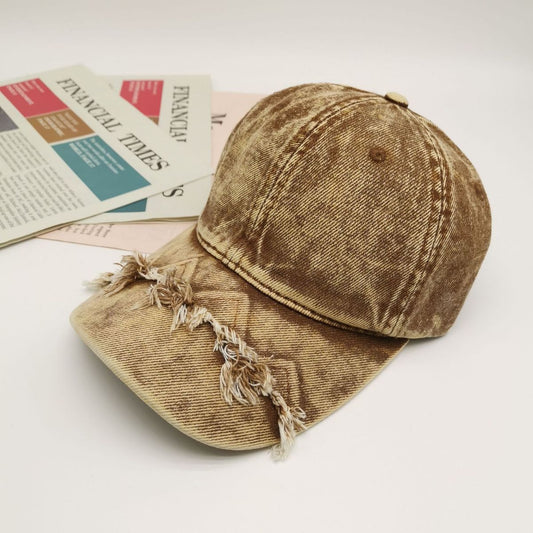 Gorra vaquera lavada, desgastada y retro sencilla