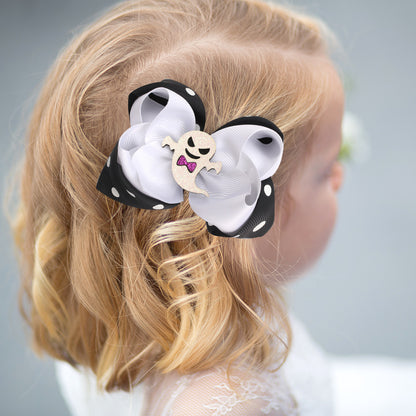Halloween Funny Double Color Bow Hairpin for Children