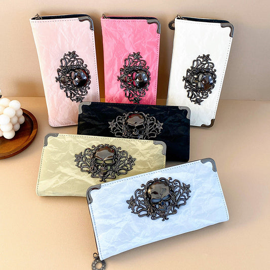 Gothic Halloween Skull Retro Personalized Wallet